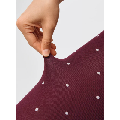 Колготки MICRO POIS 100 den с рисунком горошек, теплые, bordo min, размер 2, Цвет: bordo min, Размер EU: 2/S, Рост: 160-165, изображение 5