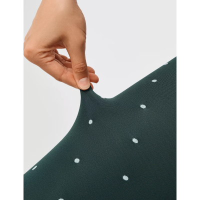 Колготки MICRO POIS 100 den с рисунком горошек, теплые, verde foresta, размер 4, Цвет: verde foresta, Размер EU: 4/L, Рост: 170-180, изображение 6