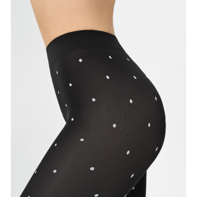 Колготки MICRO POIS 100 den с рисунком горошек, теплые, nero, размер 2, Цвет: nero, Размер EU: 2/S, Рост: 160-165, изображение 5