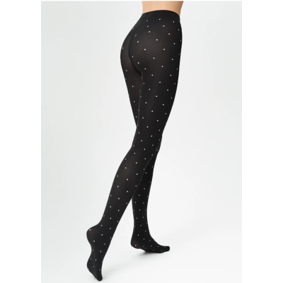Колготки MICRO POIS 100 den с рисунком горошек, теплые, nero, размер 2, Цвет: nero, Размер EU: 2/S, Рост: 160-165, изображение 2