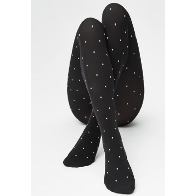 Колготки MICRO POIS 100 den с рисунком горошек, теплые, nero, размер 2, Цвет: nero, Размер EU: 2/S, Рост: 160-165, изображение 8