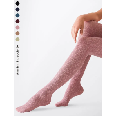 Колготки Minimi Intreccio, 60 ден bordo min, размер 3, Цвет: rosa antico min, Размер EU: 3/M, Рост: 165-170, изображение 8
