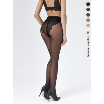 Колготки с трусиками в виде бабочки MINIMI PAPILLON 20 nero, размер 2, Цвет: nero, Размер EU: 2/S, изображение 2