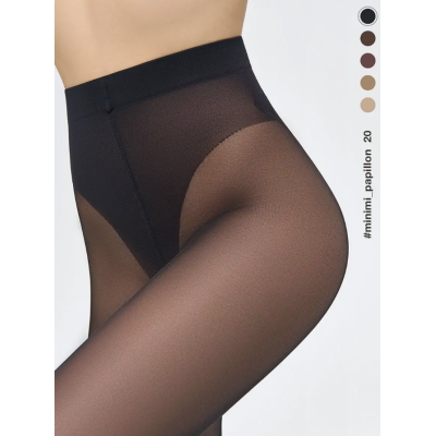 Колготки с трусиками в виде бабочки MINIMI PAPILLON 20 nero, размер 2, Цвет: nero, Размер EU: 2/S, изображение 5