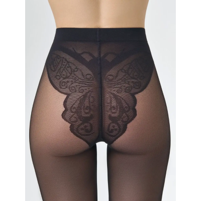 Колготки с трусиками в виде бабочки MINIMI PAPILLON 20 nero, размер 2, Цвет: nero, Размер EU: 2/S, изображение 6