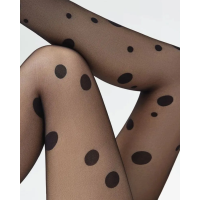 Колготки REGINA 20 den с рисунком в горошек, фантазийные. Nero, размер 4, Цвет: nero, Размер EU: 4/L, изображение 8