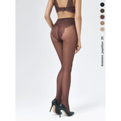 Колготки с трусиками в виде бабочки MINIMI PAPILLON 20 cappuccino min, размер 2, Цвет: cappuccino min, Размер EU: 2/S, изображение 2