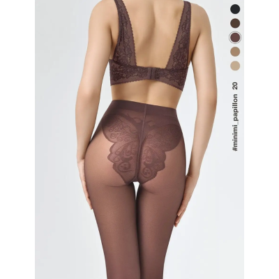Колготки с трусиками в виде бабочки MINIMI PAPILLON 20 cappuccino min, размер 2, Цвет: cappuccino min, Размер EU: 2/S, изображение 3