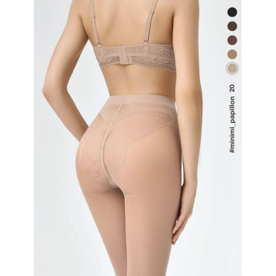 Колготки с трусиками в виде бабочки MINIMI PAPILLON 20 caramello min, размер 3, Цвет: caramello min, Размер EU: 3/M, изображение 2