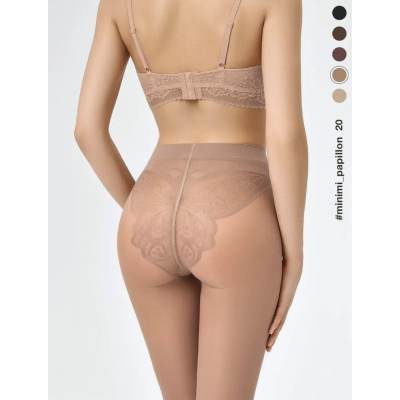 Колготки с трусиками в виде бабочки MINIMI PAPILLON 20 daino min, размер 2, Цвет: daino min, Размер EU: 2/S, изображение 4