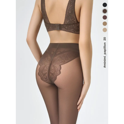 Колготки с трусиками в виде бабочки MINIMI PAPILLON 20 mineral min, размер 2, Цвет: mineral min, Размер EU: 2/S, изображение 3