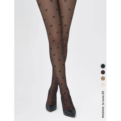 Колготки LA LUNA 20 den с рисунком в горошек фантазийные, цвет nero, размер 2, Цвет: nero, Размер EU: 2/S, изображение 4