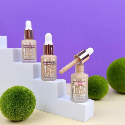 Alvin D'Or Консилер для лица и глаз 1 One Step drops, 01 слоновая кость, Цвет: слоновая кость , изображение 5