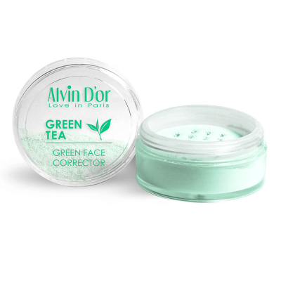 ALVIN D’OR Рассыпчатый корректор для лица, Green Tea
