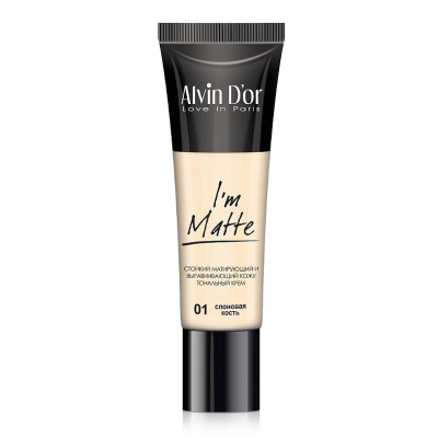 ALVIN D’OR Матовый тональный крем I'M MATTE, 01 Слоновая кость, Цвет: слоновая кость 