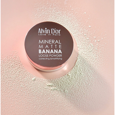 ALVIN D’OR Пудра рассыпчатая Mineral Banana Matte, Полупрозрачный, 8 г, изображение 4