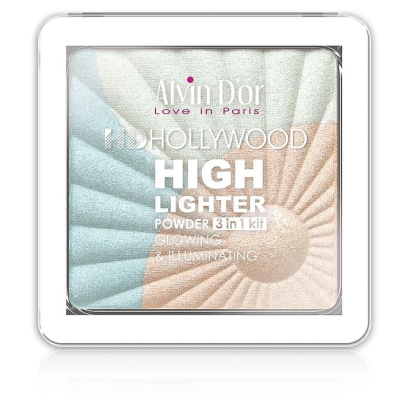 Alvin D'or Пудровый хайлайтер HD Hollywood Glow Illuminating HL-01, тон 01 сияющий жемчужный, Цвет: сияющий жемчужный