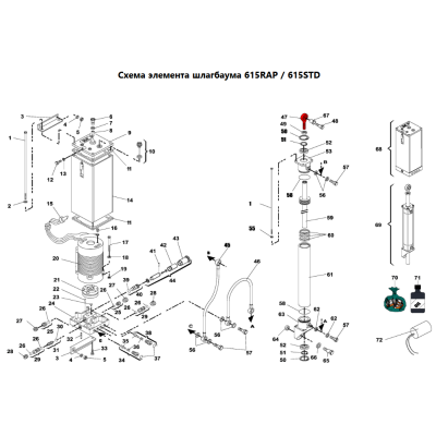 Шарнир со стержнем соединительные M12 для приводов 400 серий и шлагбаума 615 серии, изображение 3