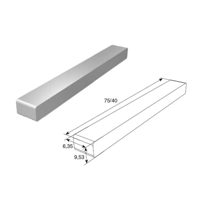 25064 шпонка DOORHAN (6,35х 9,53х 75 мм) для вала пустотелого, изображение 2