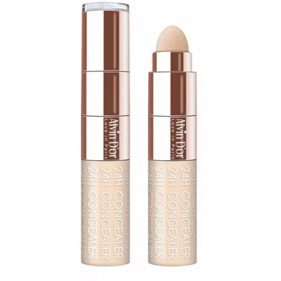 ALVIN D’OR Жидкий консилер 24Н Full cover concealer, 02 Ванильно-бежевый, Цвет: ванильно-бежевый, изображение 3