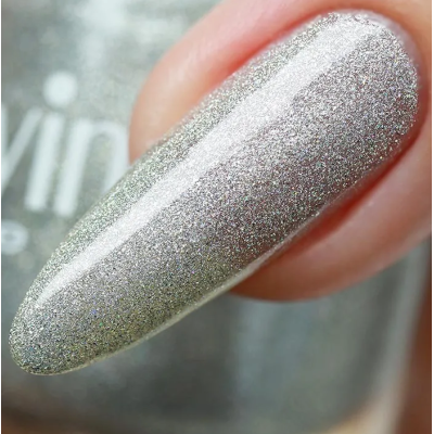 ADN-07 Лак для ногтей голографический Alvin D`or (тон 705) голубая изморось, Цвет: голубая изморозь, изображение 2