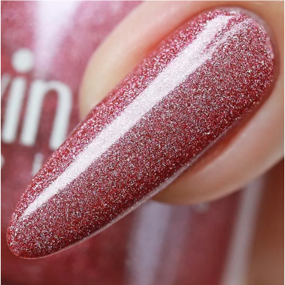 ADN-07 Лак для ногтей голографический Alvin D`or (тон 709) пепел розы, Цвет: пепел розы, изображение 2