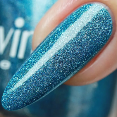 ADN-07 Лак для ногтей голографический Alvin D`or (тон 710) ультрамариновый блеск, Цвет: ультрамариновый блеск, изображение 2