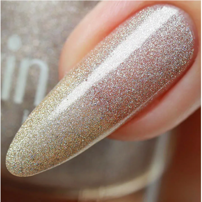 ADN-07 Лак для ногтей голографический Alvin D`or (тон 718) бежевый кашемир, Цвет: бежевый кашемир, изображение 2
