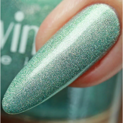 ADN-07 Лак для ногтей голографический Alvin D`or (тон 722) изумрудный зелёный, Цвет: изумрудный зеленый, изображение 2