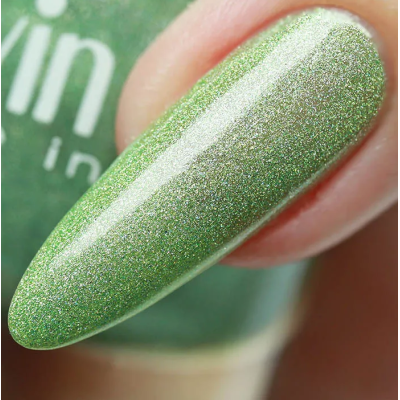 ADN-07 Лак для ногтей голографический Alvin D`or (тон 724) яркая зелень, Цвет: яркая зелень, изображение 2