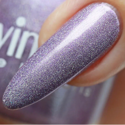 ADN-07 Лак для ногтей голографический Alvin D`or (тон 727) вечерняя фиалка, Цвет: вечерняя фиалка, изображение 2