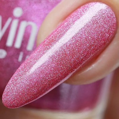 ADN-07 Лак для ногтей голографический Alvin D`or (тон 728) розовая карамель, Цвет: розовая карамель, изображение 2