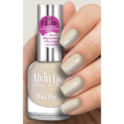 ALVIN D’OR Лак для ногтей ЛАК-ГЕЛЬ, тон 16101 белый перламутр, Цвет: белый перламутр, изображение 2