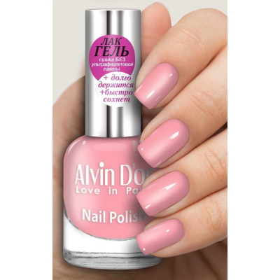 ALVIN D’OR Лак для ногтей ЛАК-ГЕЛЬ, тон 16104 светло-розовый перламутр, Цвет: тон 16104, изображение 2