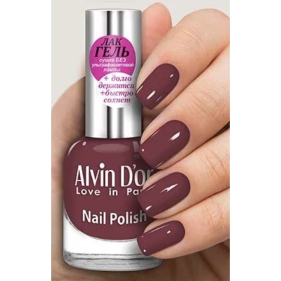 ALVIN D’OR Лак для ногтей ЛАК-ГЕЛЬ, тон 16135 очень темный алый, Цвет: тон 16135, изображение 2