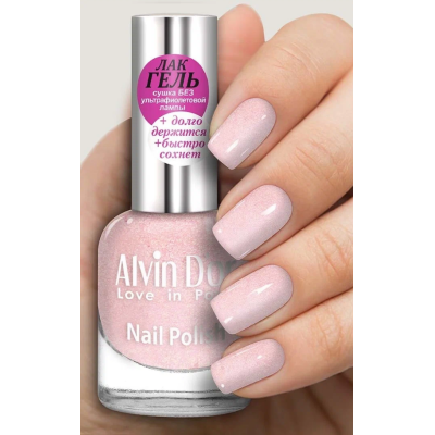 ALVIN D’OR Лак для ногтей ЛАК-ГЕЛЬ, тон 16139 бледно-розоватый, Цвет: тон 16139, изображение 2