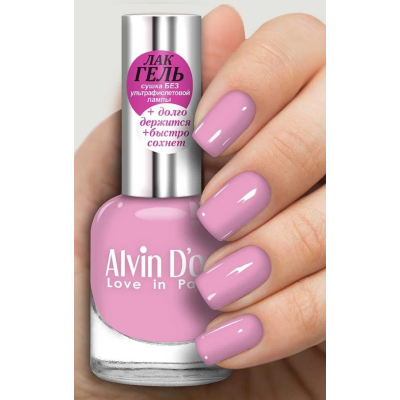 ALVIN D’OR Лак для ногтей ЛАК-ГЕЛЬ, тон 16154 умеренный пурпурно-розовый, Цвет: тон 16154, изображение 2