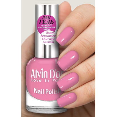 ALVIN D’OR Лак для ногтей ЛАК-ГЕЛЬ, тон 1620 розовый турмалин, Цвет: розовый турмалин, изображение 3