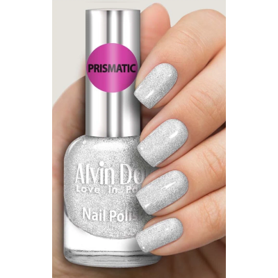 ALVIN D’OR лак для ногтей PRISMATIC, тон 2704 серебряный, Цвет: серебряный, изображение 2