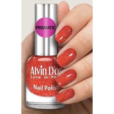 ALVIN D’OR лак для ногтей PRISMATIC, тон 2711 морковный, Цвет: морковный, изображение 2