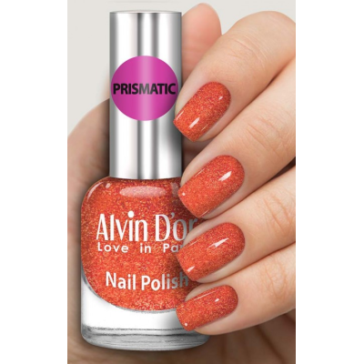 ALVIN D’OR лак для ногтей PRISMATIC, тон 2718 тыквенный, Цвет: тыквенный, изображение 2