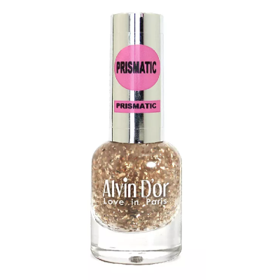 ALVIN D’OR лак для ногтей PRISMATIC, тон 2727 крупная золотая фольга, Цвет: крупная золотая фольга