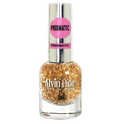 ALVIN D’OR лак для ногтей PRISMATIC, тон 2728 золотой неон фольга, Цвет: золотой неон фольга