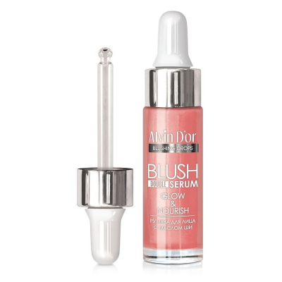 Румяна Alvin D’or Blush Double Serum B-3, жидкие, для всех типов кожи, цвет 02 розовый, Цвет: розовый