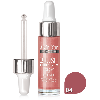Румяна Alvin D’or Blush Double Serum B-3, жидкие, для всех типов кожи, цвет 04 темно-розовый, Цвет: темно-розовый
