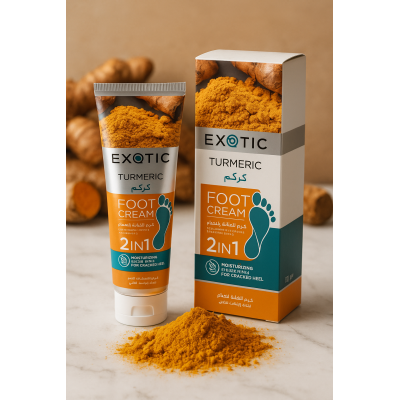 EXOTICMOOD Крем для ног 2 в 1: куркума и мочевина, 100 мл, изображение 3