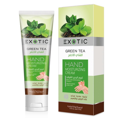 EXOTICMOOD Увлажняющий крем для рук и кутикулы Green Tea, Экстракт зеленого чая