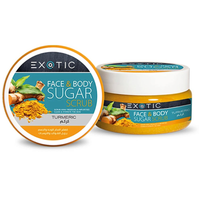 EXOTICMOOD Сахарный скраб для лица и тела Turmeric, 300 мл
