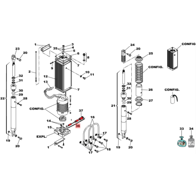 FAAC 424593 : Узел разблокировки трехгранным ключом для шлагбаумов 620 STD/RPD серий, изображение 2