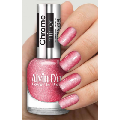 ADN-63 Лак для ногтей Chrome mirror Alvin D`or зеркальная заря тон 6308, Цвет: зеркальная заря, изображение 3